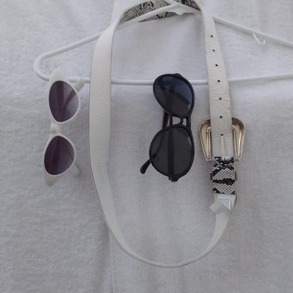 Bundle snake-skin leather belt & 2 sunglasses - your offer? main image 4